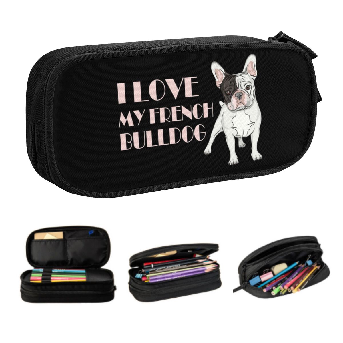 Pet X Supplies & Tack - Piórnik na ołówki z buldogiem francuskim,