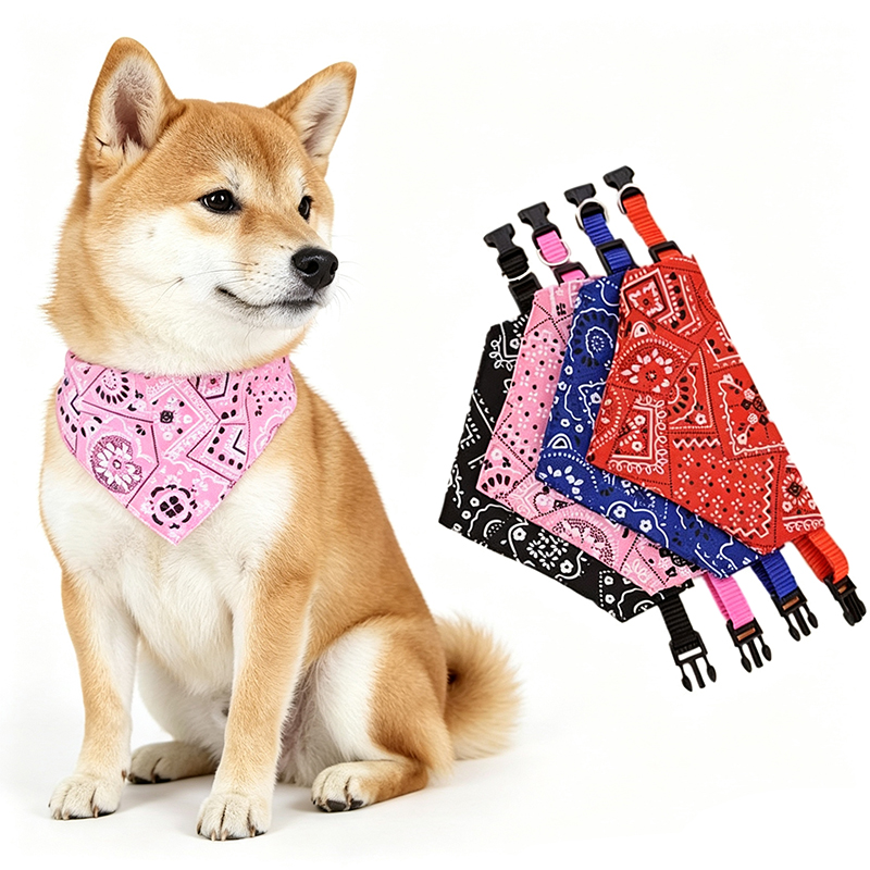 Dog Bandana Scarf - Trójkątna bandana dla zwierząt, regulowana chusta