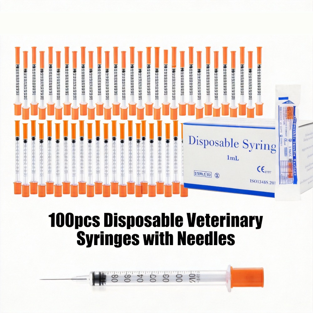Pet Supplies Warehouse - 100 szt. jednorazowych strzykawek 1ml 0,5ml